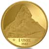1987 Switzerland 1 oz Unze Helvetia Matterhorn Gold Round .9999 Fine