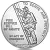 1992-P US Mint 1 oz Ben Franklin Firefighters Silver Medal BU .999 Fine (w/Box & COA)