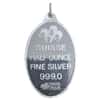 1/2 oz PAMP Suisse Cameo Lady Fortuna Silver Bar Oval Pendant