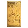 1 New Hampshire Goldback 1/1000 oz 24K Gold Foil Aurum Note