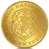 1 oz Republic National Bank Gold Round .9999 Fine (Scruffy)