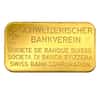 1 oz Schweizerischer Bankverein Swiss Bank Corp Gold Bar