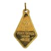2.5 Gram PAMP Suisse Gold Lady Fortuna Diamond Shaped Pendant .9999 Fine (Scruffy)