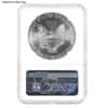 2016 1 oz Silver American Eagle NGC MS 69 Mint Error (Obv Struck Thru)