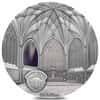 2017 Palau 1 Kilo Silver Tiffany Art Wells Cathedral Coin .999 Fine (w/Box)