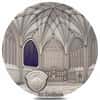 2017 Palau 2 oz Silver Tiffany Art Wells Cathedral Coin .999 Fine (In Cap)