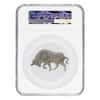 2021 Chad 1 oz Silver Bull Shaped Coin Serial #3 NGC MS 70 FDOI Antiqued High Relief