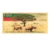 2021 Republic of Cameroon 1/1000 oz 24K Gold Black Rhinoceros 100 Francs Aurum Note (w/COA)