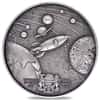 2022 Chad 2 oz Silver Doge On The Moon Coin Serial #1 NGC MS 70 ER Antiqued High Relief
