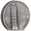 2022 Cook Islands 2 oz Silver Leaning Tower of Pisa Coin Antiqued .999 Fine (w/Box & COA)