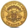 $20 Gold Double Eagle Liberty Head Type I - Almost Uncirculated AU (Random Year, 1850-1866)