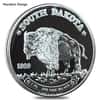 1 oz Silver South Dakota Bison Round .999 Fine (Random Design)