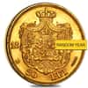 20 Lei Romania Carol I Gold Coin Avg Circ AGW .1867 oz (Random Year, 1883-1890)
