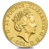 2020 Great Britain 1/4 oz Gold Queen's Beasts White Lion of Mortimer Coin .9999 Fine BU