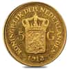 1912 Netherlands 5 Gulden Wilhelmina Gold Coin AGW .0972 oz - Ex Jewelry