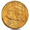 $20 Gold Double Eagle Saint Gaudens PCGS MS 60 (Random Year)