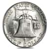 $10 Face Value Franklin Half Dollars 90% Silver 20-Coin Roll BU (1948-1963)
