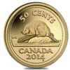 2014 1/25 oz Gold Canadian Classic Beaver 50 Cents Proof Coin .9999 Fine (w/Box & COA)