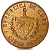 5 Pesos Jose Marti Gold Coin Cleaned Random Year