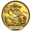1911-1936 British Gold Half Sovereign George V Avg Circ