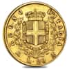 Italy Gold 20 Lire Vittorio Emanuele II Avg Circ (Random Year,1861-1878)