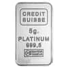 5 gram Credit Suisse Statue of Liberty Platinum Bar .9995 Fine (In Assay)