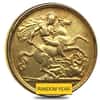 British Gold Half Sovereign Coin (Scruffy,Cleaned,Damaged)