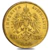 1892 Austria Gold 4 Florins/10 Francs AGW .0933 oz (Abrasions)