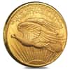 1907 $20 Gold Saint Gaudens Double Eagle No Motto - Almost Uncirculated AU - First Year of Issue