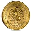 1921 50 Pesos Mexican Gold Coin AU
