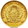 5 Pesos Argentina Gold Coin Avg Circ (1881-1969, Random Year)