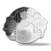 2021 Solomon Islands 2 x 1 oz Silver Bull vs Bear Interlocking 2-Coin Set .9999 Fine (w/Box & COA)