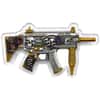 5 oz Dia de los Muertos Gun Shaped&nbsp; Silver .999 Fine Antiqued Finish