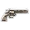 5 oz Silver Revolver Gun Shaped Antiqued High Relief .999 Fine