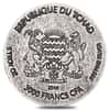 2016 5 oz Republic of Chad 3000 Francs Silver King Tut Coin - Egyptian Relic Series w/Box