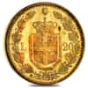 Italy 20 Lire Gold Coin Abrasions (Random Year, Random Design)