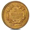1874 $3 Gold Indian Princess Head PCGS AU 55