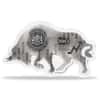 2021 Chad 1 oz Silver Bull Shaped Antiqued High Relief Coin (In Cap, Sealed)