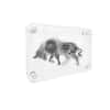 2021 Chad 1 oz Silver Bull Shaped Coin Serial #1 Antiqued High Relief (w/Box)