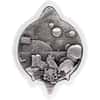 2022 Chad 1 oz Silver Bitcoin Rocket Shaped Antiqued High Relief Coin .999 Fine (w/Box)