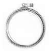 Sterling Silver 30.6 mm Rope Edge Coin Bezel Frame for Silver Half Dollar Coin