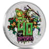 2024 1 oz Tuvalu Teenage Mutant Ninja Turtles™ 40th Ann. Colorized Silver Coin