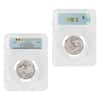 2021 Chad 2 oz Silver Bull vs Bear Pandemic Coin PCGS MS 70 FDOI Antiqued High Relief