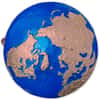 2022 3 oz Silver Rose Gold Plating Blue Marble Endangered - Meteorite Spherical Coin Barbados .999 Fine (w/Box & COA)