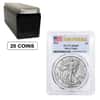 Box of 20 - 2024 1 oz Silver American Eagle PCGS MS 69 FS (Flag)