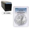 Lot of 20 - 2024-W 1 oz Proof Silver American Eagle PCGS PF 70 DC