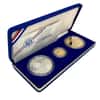 1988 Gold / Silver / Bronze America In Space Commem Proof 3-Medal Set (w/Box & COA)