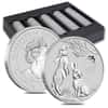 Box of 100 - 2023 1 oz Silver Lunar Year of The Rabbit BU Australian Perth Mint In Cap (5 Rolls, Lot of 100)