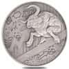 2021 Chad 2 oz Silver Bull vs Bear Pandemic Coin NGC MS 69 ER Antiqued High Relief