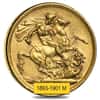 1893-1901-M Australia Gold Sovereign Victoria Veil Head Avg Circ